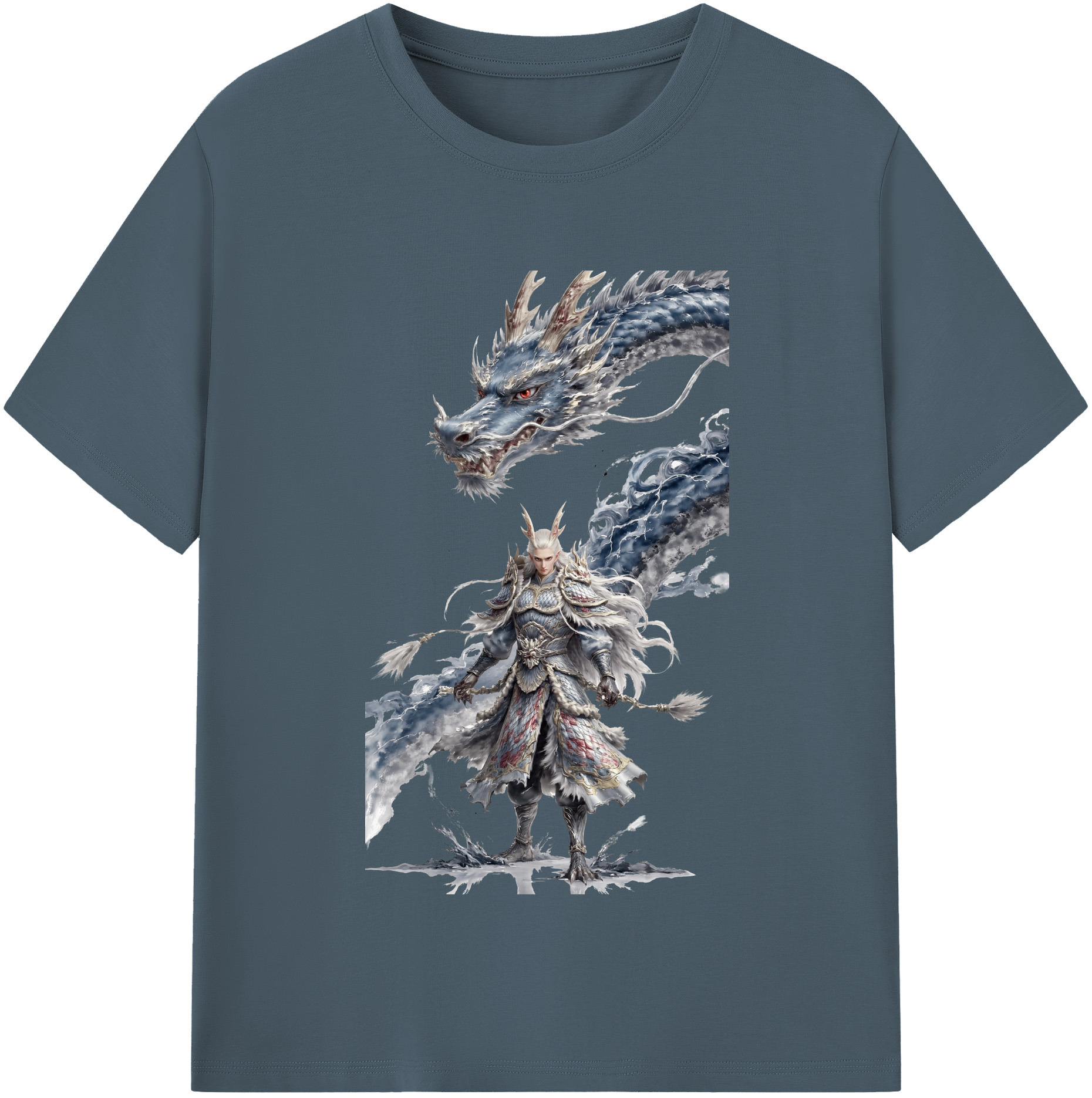 （画像用） Ne Zha 2 ナタ 魔童の大暴れ 綿100％半袖Tシャツ（フロントプリント）
